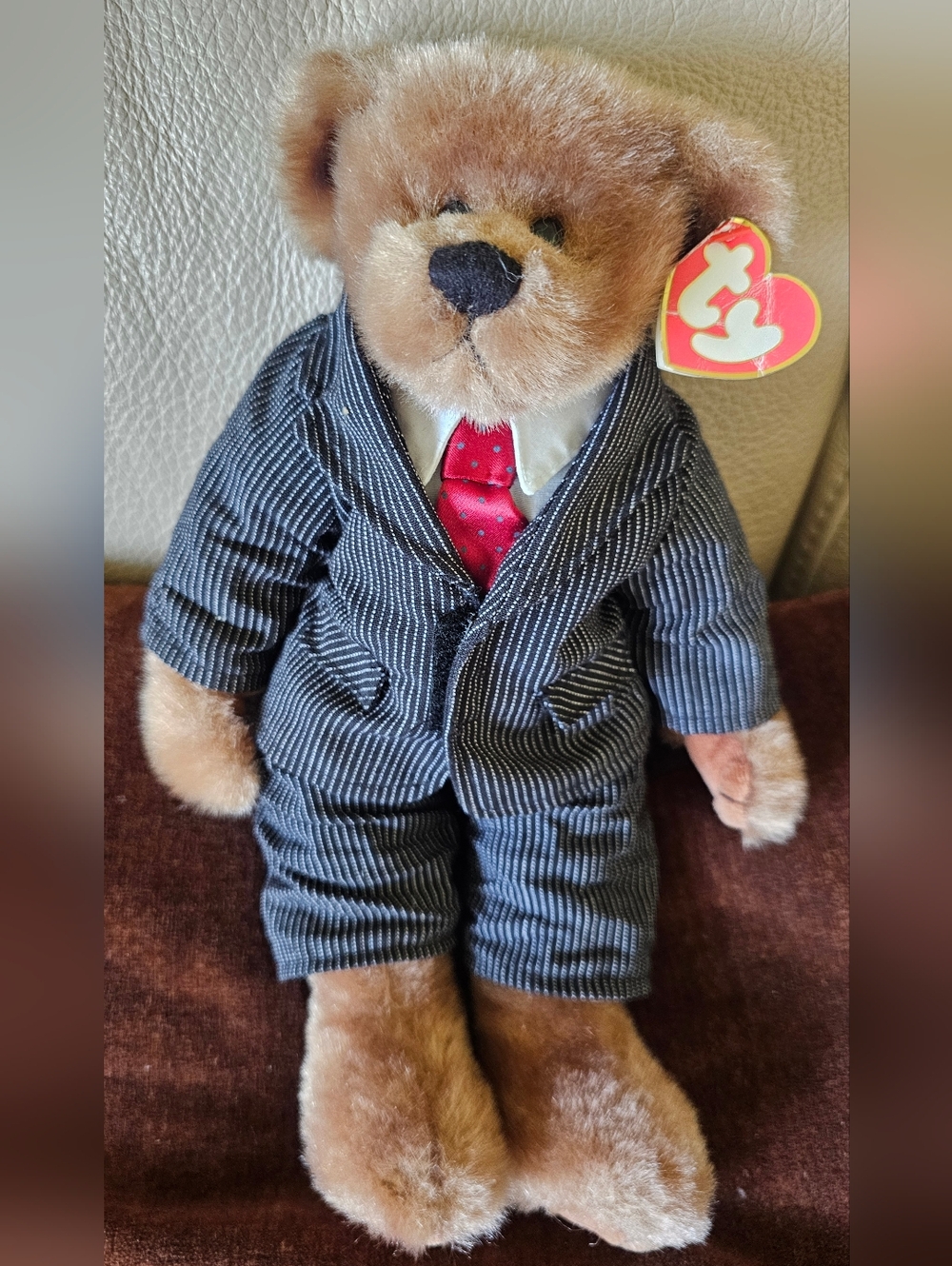 TY Attic Treasures "William" Bear 12" Dressed for Success. 1993